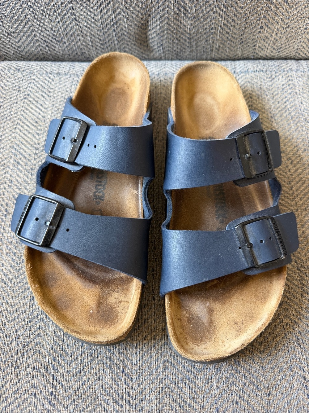 Birkenstock Arizona | Soft Footbed Blue Leather Size: 42(L11/M9)